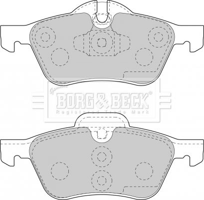 BORG & BECK Комплект тормозных колодок, дисковый тормоз BBP1726
